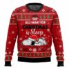 All I want for Christmas is Sleep Snoopy - Snoopy Ugly Sweater Red