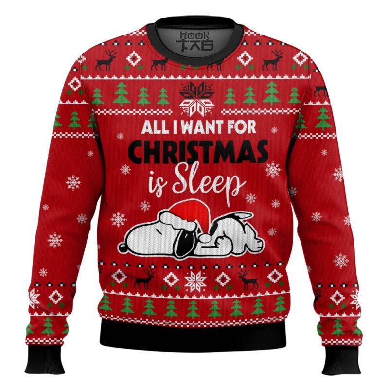 PML240924VKH1Redmk2-800x800-1.jpg All I want for Christmas is Sleep Snoopy - Snoopy Ugly Sweater