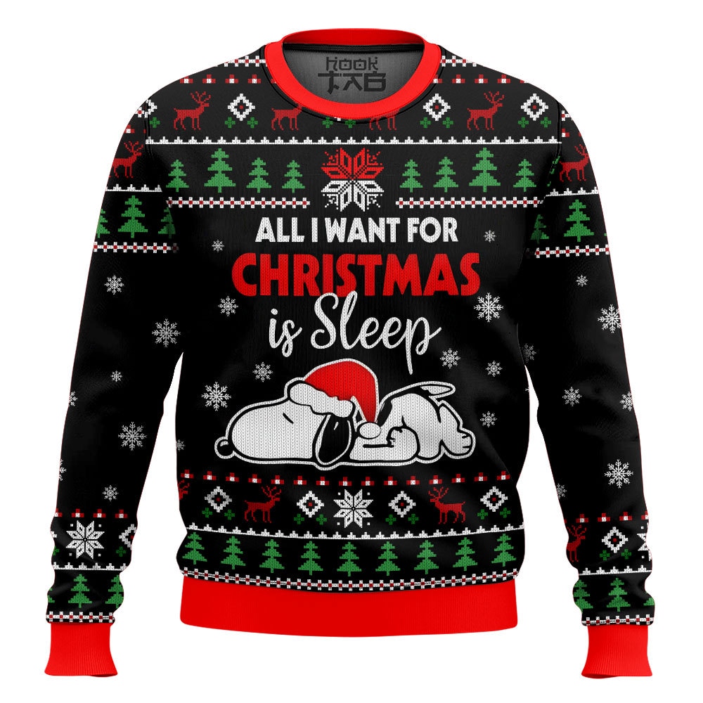 PML240924VKH1_mk4.jpg All I want for Christmas is Sleep Snoopy - Snoopy Ugly Sweater