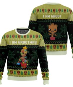 I am Grootmas Guardians of the Galaxy Marvel Ugly Christmas Sweater 2 I am Grootmas Guardians of the Galaxy Marvel Ugly Christmas Sweater