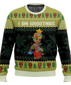 I am Grootmas Guardians of the Galaxy Marvel Ugly Christmas Sweater