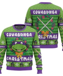 Cowabunga Donatello Christmas Teenage Mutant Ninja Turtles Ugly Christmas Sweater