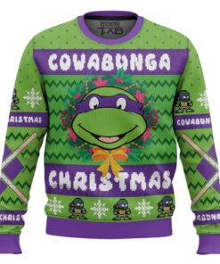 Cowabunga Donatello Christmas Teenage Mutant Ninja Turtles Ugly Christmas Sweater