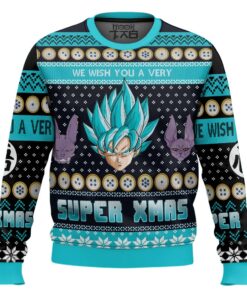 A Very Saiyan Christmas Dragon Ball Z Ugly Christmas Sweater