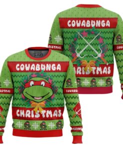 Cowabunga Raphael Christmas Teenage Mutant Ninja Turtles Ugly Christmas Sweater
