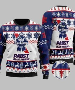 Pabst Blue Ribbon Ugly Christmas Sweater