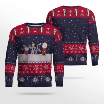 Peanuts Snoopy & Charlie Brown Holiday Ugly Christmas Sweater