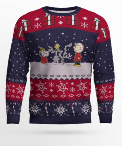 Peanuts Snoopy & Charlie Brown Holiday Ugly Christmas Sweater