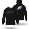 Philadelphia Eagles Black 2025 Crucial Catch Sideline Standard Issue Hoodie