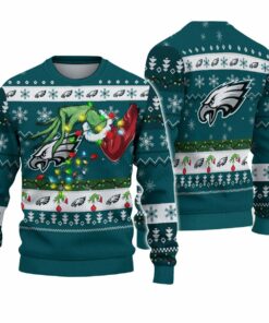 Philadelphia Eagles Grinch Christmas Ugly Sweater