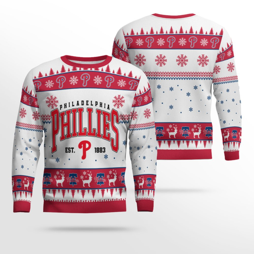 Philadelphia Phillies Baseball Christmas Ugly Sweater
