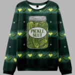 Pickle Slut Y2K Ugly Christmas Sweater