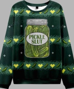 Pickle Slut Y2K Ugly Christmas Sweater