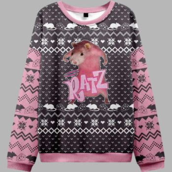 Pink Ratz Y2K Christmas Knit Ugly Christmas Sweater