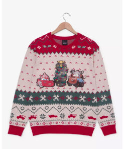 Pixar Cars Lightning McQueen & Mater Holiday Ugly Christmas Sweater