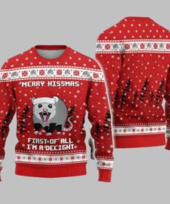 Possum Opossum Ugly Christmas Sweater