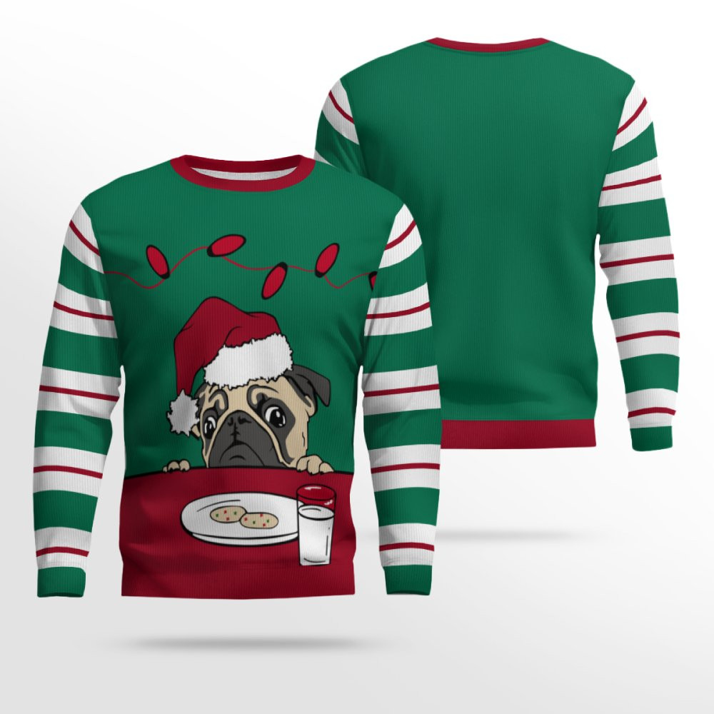 Pug Cookies Ugly Christmas Sweater