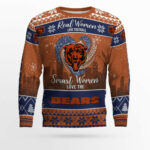 Real Women Love Football Smart Women Love Chicago Bears Ugly Sweater