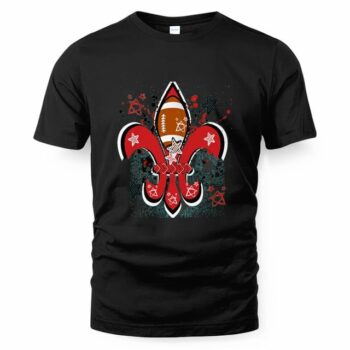 Red Football Fleur d lis T-Shirt
