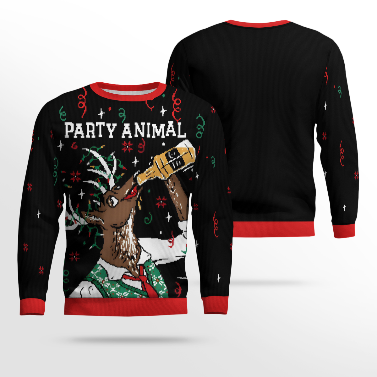 Reindeer Party Animal Ugly Christmas Sweater