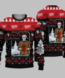 Retro Michael Myers Santa Claus Have A Killer Ugly Christmas Sweater