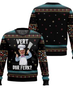 Funny Swedish Chef Vert Der Ferk Ugly Christmas Sweater