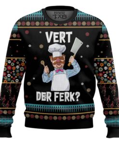 Funny Swedish Chef Vert Der Ferk Ugly Christmas Sweater