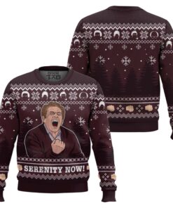 Serenity Now Seinfeld Ugly Christmas Sweater