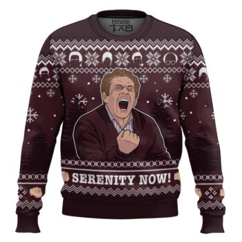 Serenity Now Seinfeld Ugly Christmas Sweater