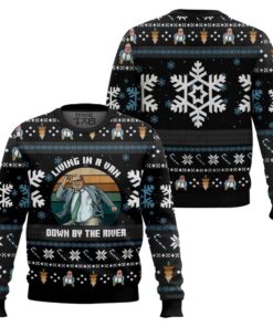 Saturday Night Live Matt Foley Livin' In A Van Down By The River Ugly Christmas Sweater