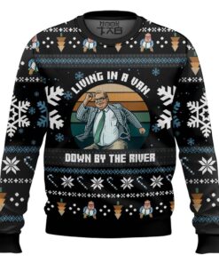 Saturday Night Live Matt Foley Livin' In A Van Down By The River Ugly Christmas Sweater