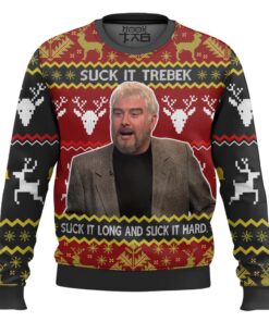 Saturday Night Live Sean Connery Suck It Trebek Ugly Christmas Sweater