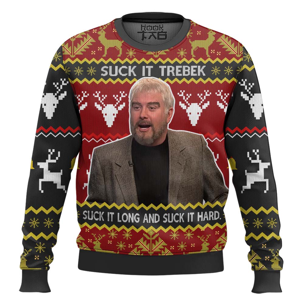 SNL201023LNQ6VKHmk2.jpg Saturday Night Live Sean Connery Suck It Trebek Ugly Christmas Sweater