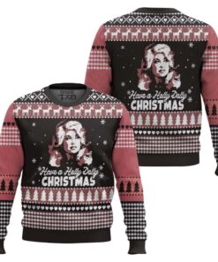 Dolly Parton Holly Dolly Christmas Pine Tree Pattern Ugly Christmas Sweater 2 Dolly Parton Holly Dolly Christmas Pine Tree Pattern Ugly Christmas Sweater
