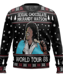 Sexual Chocolate Mr. Randy Watson World Tour 88 Ugly Christmas Sweater