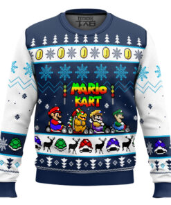 Mario Kart 3D All Over Printed Ugly Sweater