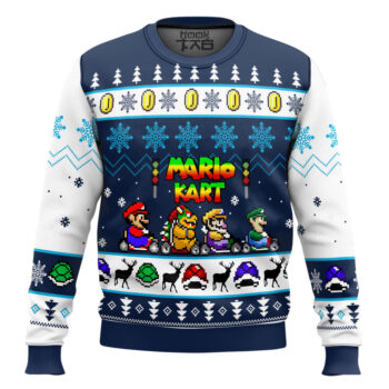 Mario Kart 3D All Over Printed Ugly Sweater