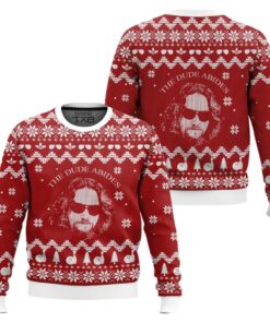 The Big Lebowski The Dude Abides Ugly Christmas Sweater 2 The Big Lebowski The Dude Abides Ugly Christmas Sweater
