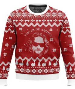 The Big Lebowski The Dude Abides Ugly Christmas Sweater