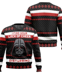 Cheer Darth Vader I Find Your Lack Of Cheer Disturbing Ugly Christmas Sweater