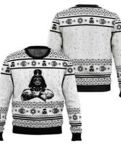 Star Wars Darth Vader White Pattern Xmas Gifts Ugly Christmas Sweater
