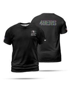 San Francisco 49ers Black 2025 Crucial Catch Sideline Standard Issue T-Shirt