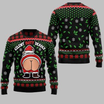 Santa Claus Silent Butt Deadly Ugly Christmas Sweater