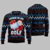 Santa Clause Golf Wonderland Ugly Christmas Sweater