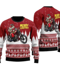 Santa Riding Funny Ugly Christmas Sweater