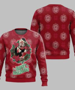 Scary Clown Christmas Terrifier Santa Ugly Christmas Sweater