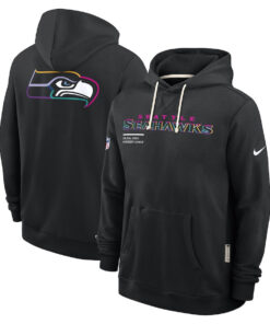 Seattle Seahawks Black 2025 Crucial Catch Sideline Standard Issue Hoodie