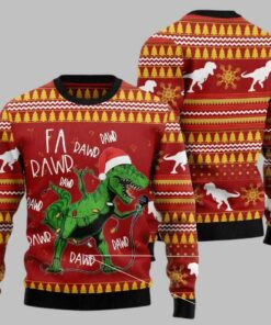 Singing Dinosaur Ugly Christmas Sweater