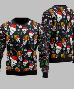 Skull Face Ugly Christmas Sweater