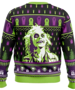 Smile Beetlejuice Ugly Christmas Sweater